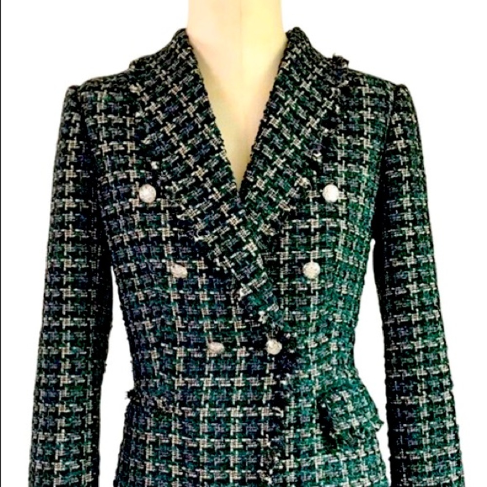 Rachel Zoe Metallic Tweed Blazer